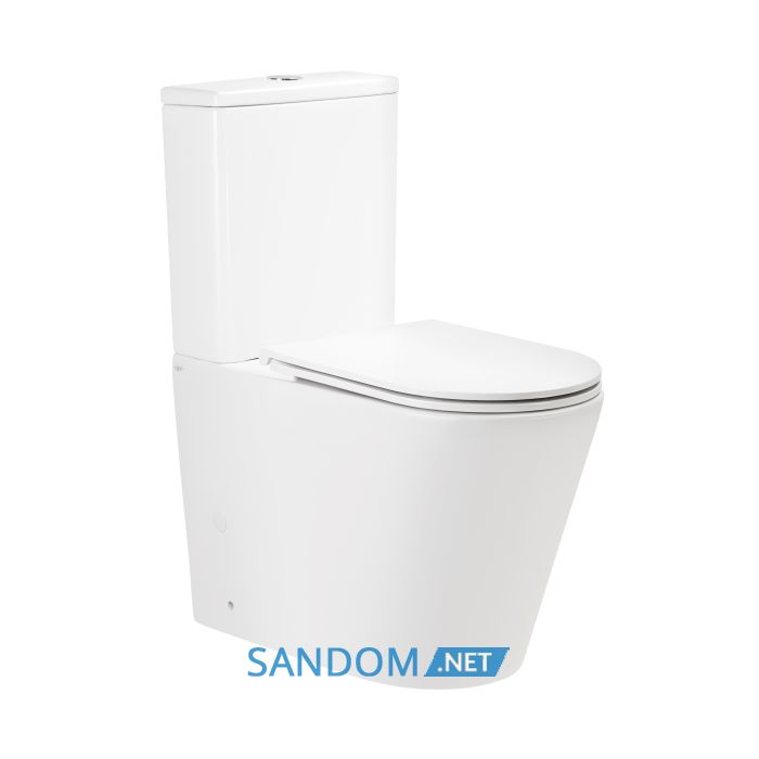 Унитаз-компакт Qtap Scorpio QT14222125ARW без ободка с сиденьем Soft-close