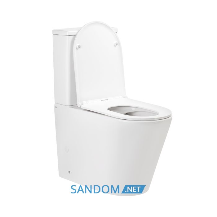 Унитаз-компакт Qtap Scorpio QT14222125ARW без ободка с сиденьем Soft-close
