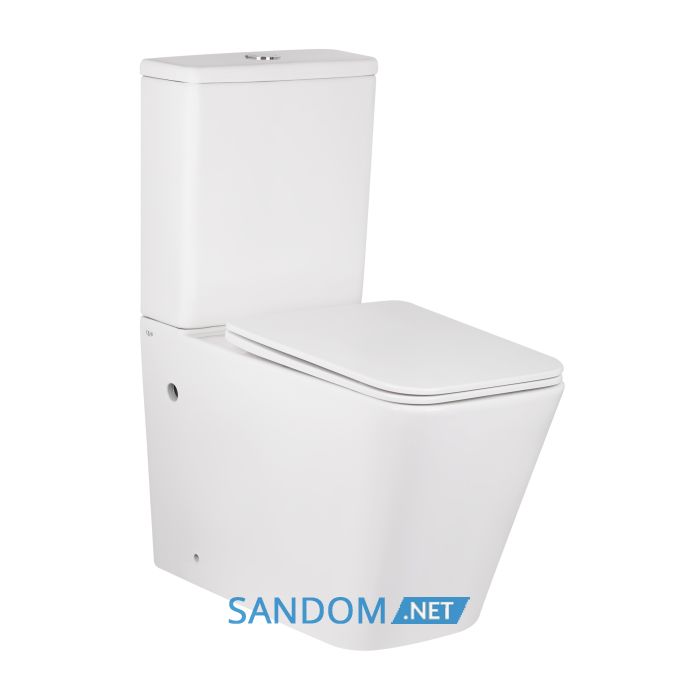 Унитаз-компакт Qtap Tern безободковый с сиденьем Soft-close QT17222093ARW
