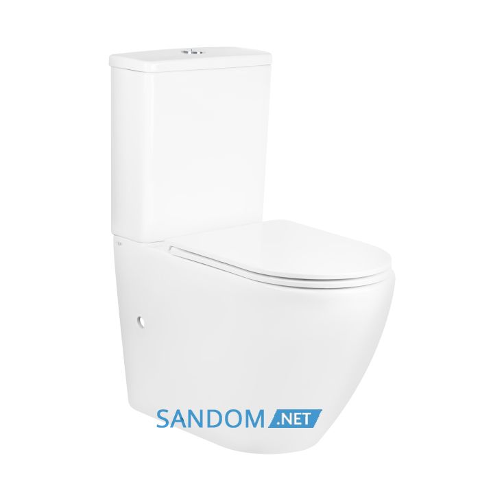 Унитаз-компакт Qtap Robin QT13222141ARW без ободка с сиденьем Soft-close