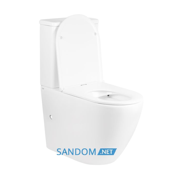 Унитаз-компакт Qtap Robin QT13222141ARW без ободка с сиденьем Soft-close