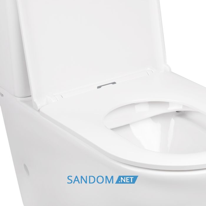 Унитаз-компакт Qtap Robin QT13222141ARW без ободка с сиденьем Soft-close