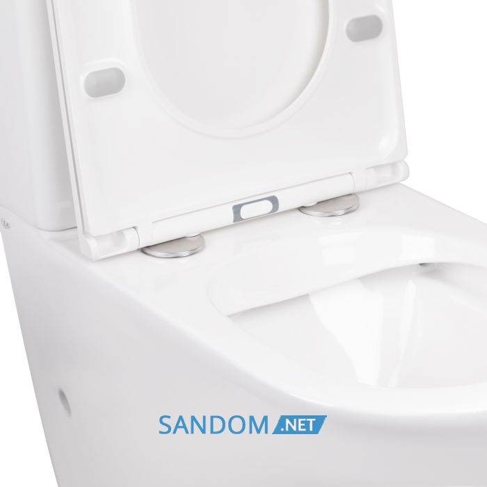 Унитаз-компакт Qtap Robin QT13222141ARW без ободка с сиденьем Soft-close