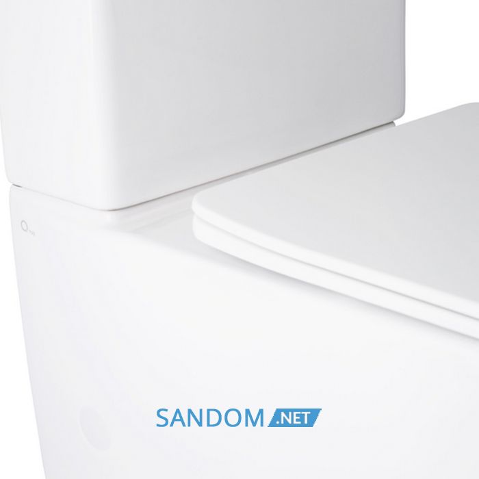 Унитаз-компакт Qtap Robin QT13222141ARW без ободка с сиденьем Soft-close