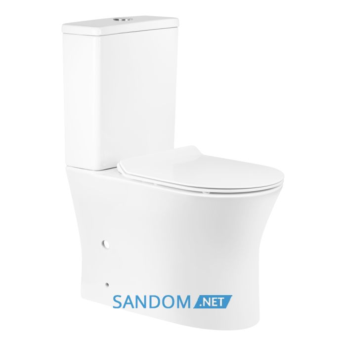 Унітаз-компакт Qtap Virgo безободковий з сидінням Soft-close QT18222169ARW