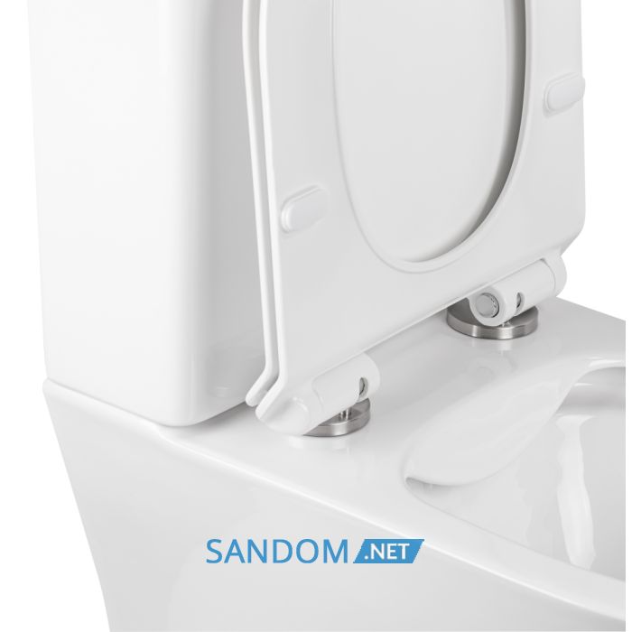 Унітаз-компакт Qtap Virgo безободковий з сидінням Soft-close QT18222169ARW