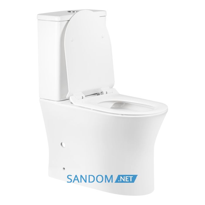 Унітаз-компакт Qtap Virgo безободковий з сидінням Soft-close QT18222169ARW