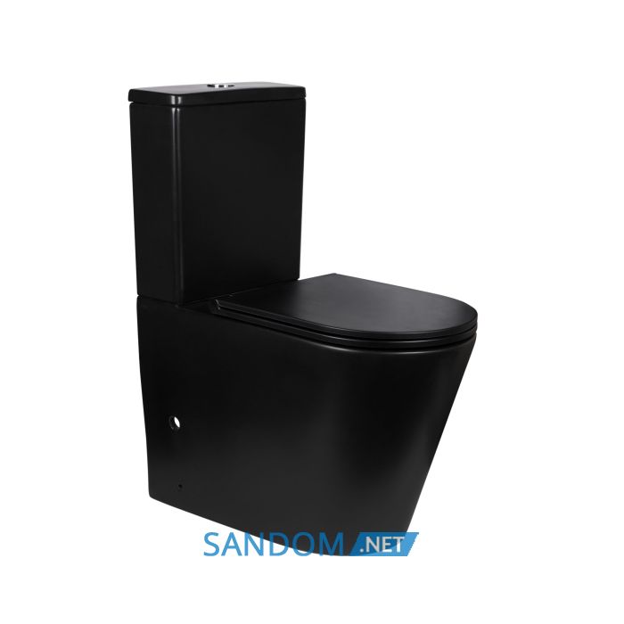 Унитаз-компакт Qtap Scorpio QT14222125ARMB без ободка с сиденьем Soft-close