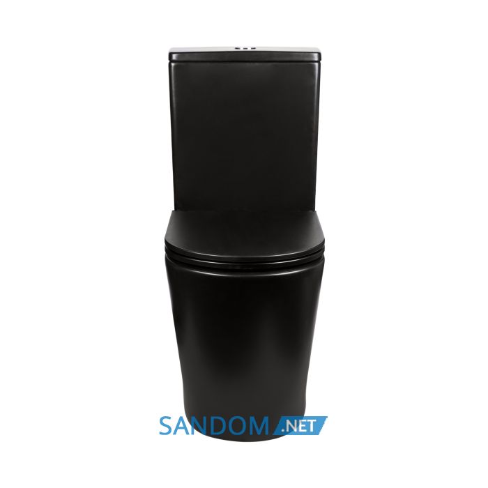 Унитаз-компакт Qtap Scorpio QT14222125ARMB без ободка с сиденьем Soft-close