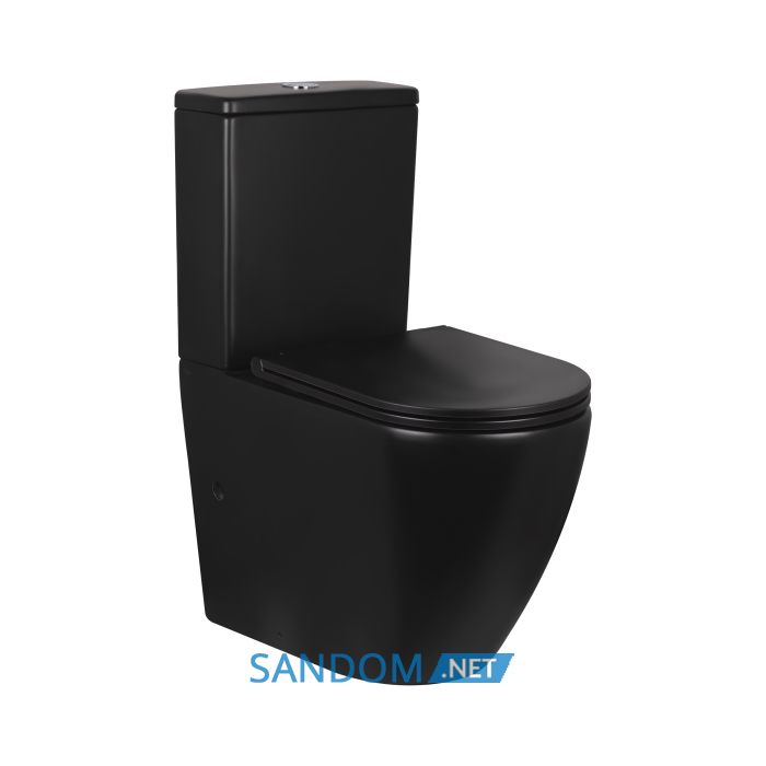 Унитаз-компакт Qtap Robin QT13222141ARMB без ободка с сиденьем Soft-close