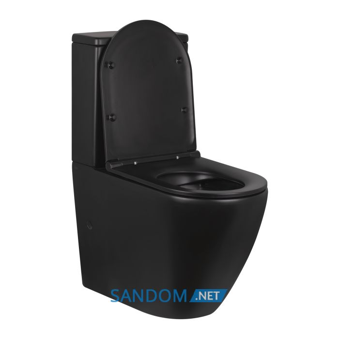 Унитаз-компакт Qtap Robin QT13222141ARMB без ободка с сиденьем Soft-close