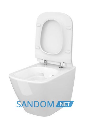 Унітаз підвісний Cersanit City Clean On із сидінням Slim slow-closing прямокутний