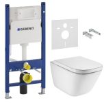 Инсталляция Geberit Duofix с унитазом Roca Gap Clean Rim и крышкой slow-closing  