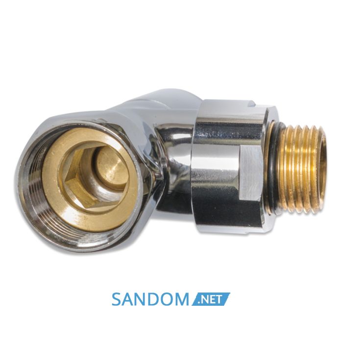 Кран угловой Laris 1/2" - 3/4" Обычный + эксцентрики 2шт. (LX-8202)