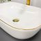 Умивальник накладний VBI RAVENNA WHITE GOLD EDGE 46x32,5