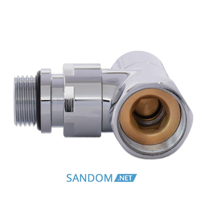 Кран угловой Laris Обычный 1/2" - 3/4" + эксцентрики 2шт. (ZZ-4701)