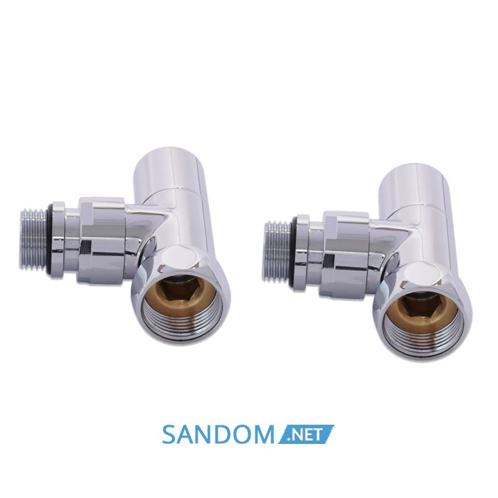 Кран угловой Laris Обычный 1/2" - 3/4" + эксцентрики 2шт. (ZZ-4701)