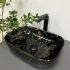 Умивальник накладний VBI RAVENNA MARBLE BLACK GLOSSY 46x32,5