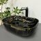 Умивальник накладний VBI RAVENNA MARBLE BLACK GLOSSY 46x32,5