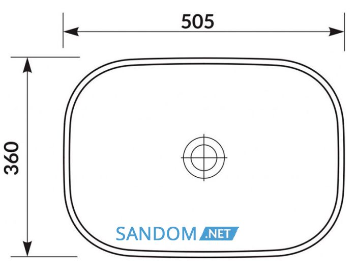 Умивальник накладний Cersanit Moduo 50,5x36