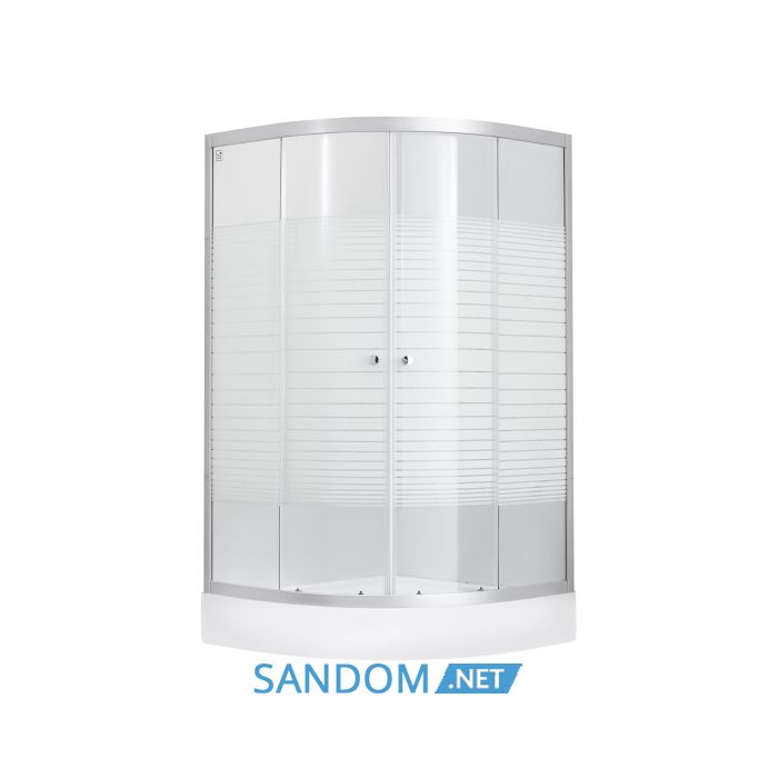 Душова кабіна Lidz Wieza SC80x80.SAT.LOW.L з низьким піддоном, скло Linie
