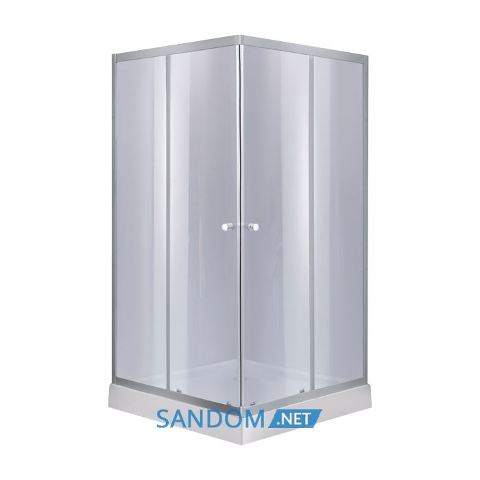 Душова кабіна Lidz Wawel SC90x90.SAT.LOW.GR з низьким піддоном, сіре скло