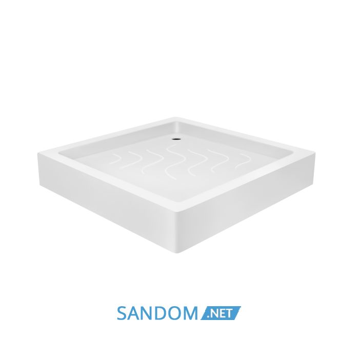 Душова кабіна Lidz Wawel SC80x80.SAT.LOW.GR з низьким піддоном, сіре скло