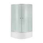 Душевая кабина Lidz Latwa SC80x80.SAT.HIGH.FR на глубоком поддоне, матовое стекло