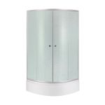 Душевая кабина Lidz Latwa SC80x80.SAT.MID.FR на среднем поддоне, матовое стекло