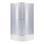 Душевая кабина Lidz Latwa SC90x90.SAT.MID.GR на среднем поддоне, серое стекло 