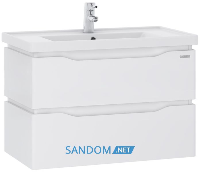 Тумба Sanwerk Alessa Air с умывальником Канте 70 белая