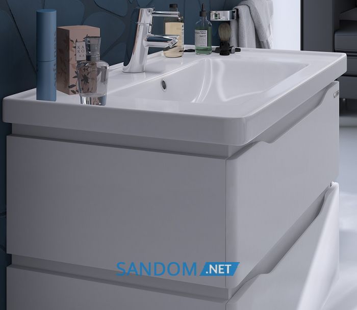 Тумба Sanwerk Alessa Air с умывальником Канте 60 белая
