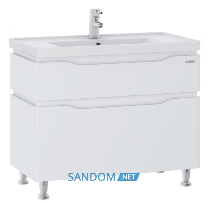 Тумба Sanwerk Alessa з умивальником Канте 80 біла