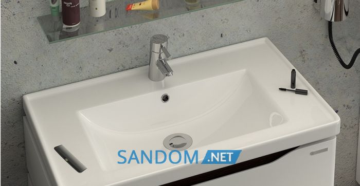 Тумба Sanwerk Alessa 80 венге с умывальником Канте