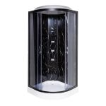 Гидробокс TKF 90/1BP 90x90 на мелком поддоне, черный оникс
