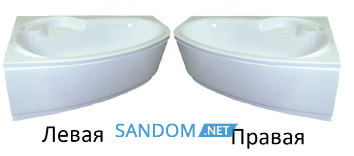 Ванна акрилова Swan Karina 160x105 з панеллю та ніжками