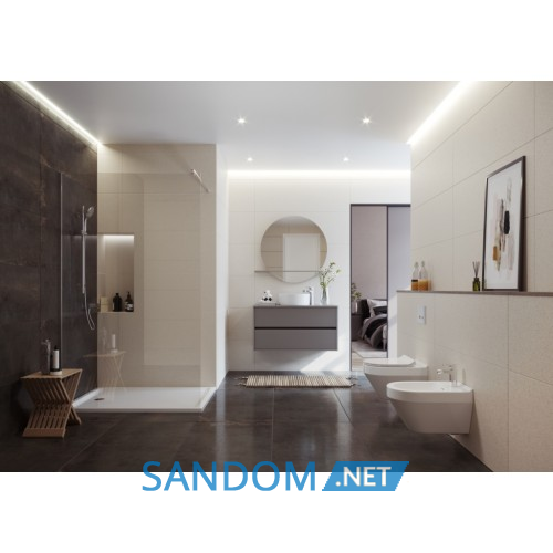 Душевая кабина Cersanit Walk-in Mille 100х200 хромированный профиль