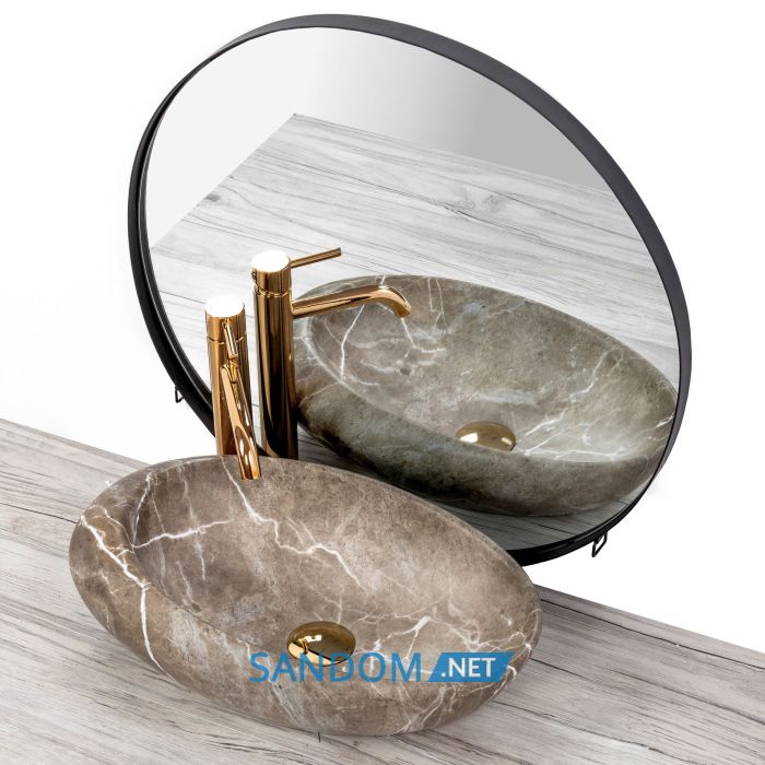 Умивальник (раковина) REA ROXY B STONE NATURE накладний 49x31