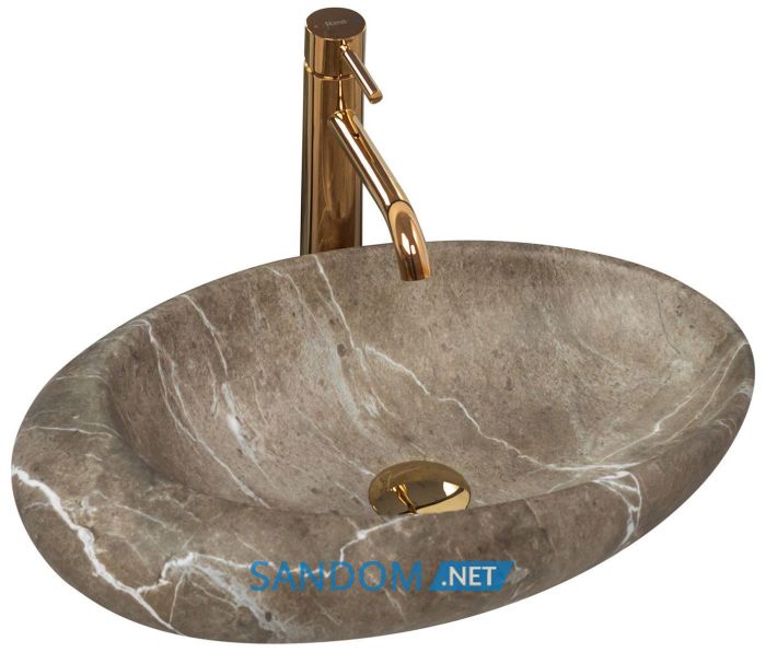 Умивальник (раковина) REA ROXY B STONE NATURE накладний 49x31