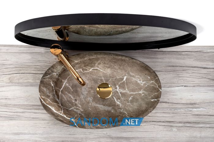 Умивальник (раковина) REA ROXY B STONE NATURE накладний 49x31