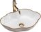 Умивальник (раковина) REA PEARL GOLD EDGE накладний 51,5x37,5
