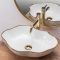 Умивальник (раковина) REA PEARL GOLD EDGE накладний 51,5x37,5