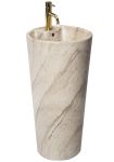 Умывальник (раковина) REA BLANKA NATURAL MATT MARMUR напольный 40x40