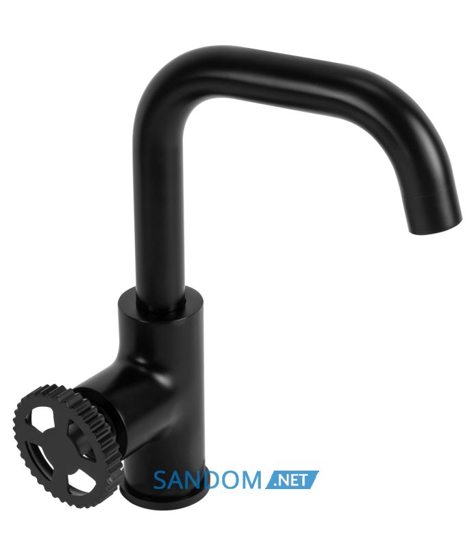 Смеситель для кухни REA VERTIGO SIDE BLACK черный высокий