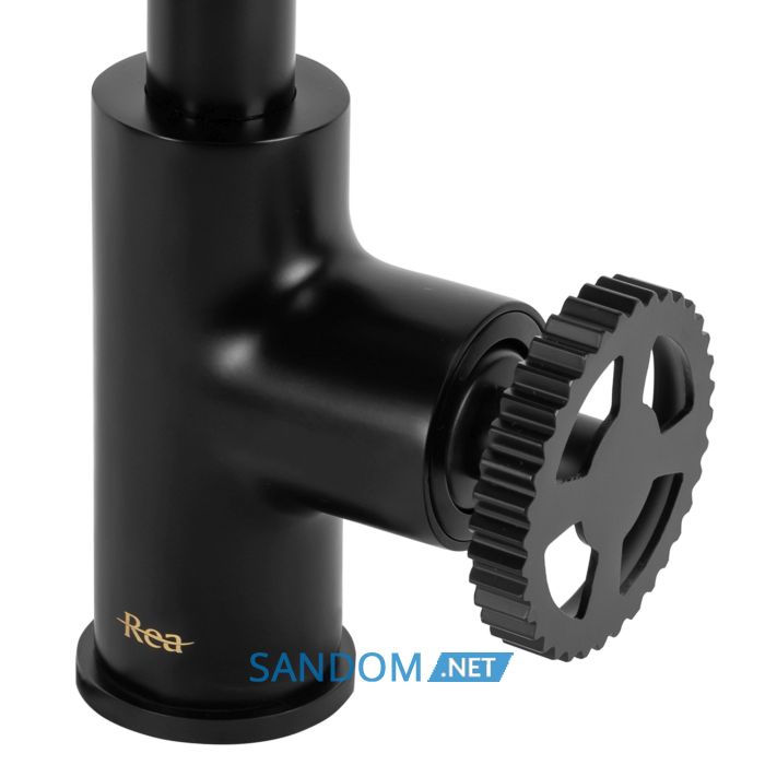 Смеситель для кухни REA VERTIGO SIDE BLACK черный высокий