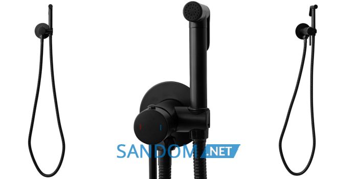 Набор гигиенического душа REA LOOP BLACK черный