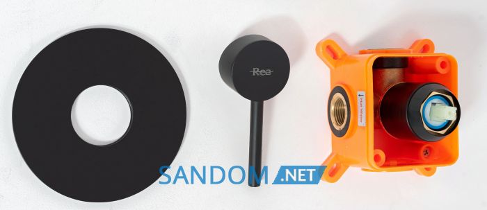 Душевой гарнитур REA LUGANO BLACK + BOX черный матовый
