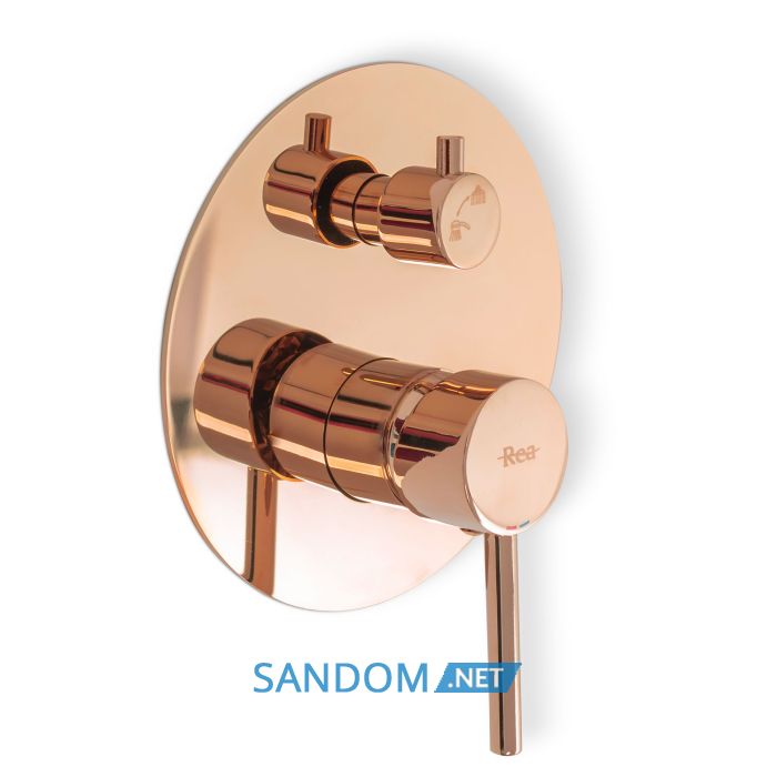 Душевой гарнитур скрытого монтажа REA LUNGO ROSE GOLD + BOX розовое золото
