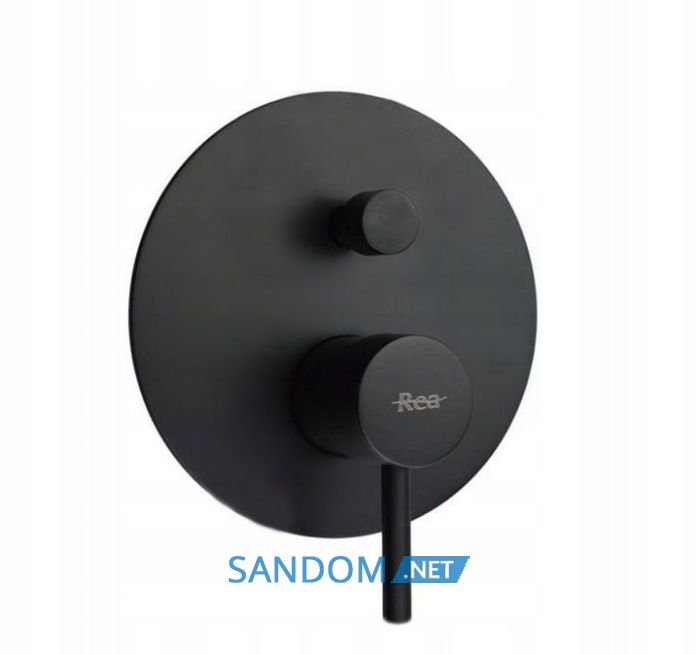 Смеситель для ванны REA LUNGO BLACK + BOX черный скрытого монтажа