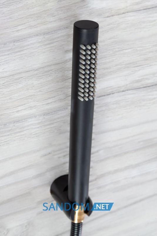 Смеситель для ванны и душа REA SALTO BLACK / ROSE GOLD черный/розовое золото настенный